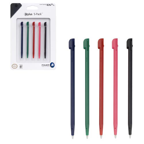 DSi XL Stylus 5 Pack - Assorted Colors