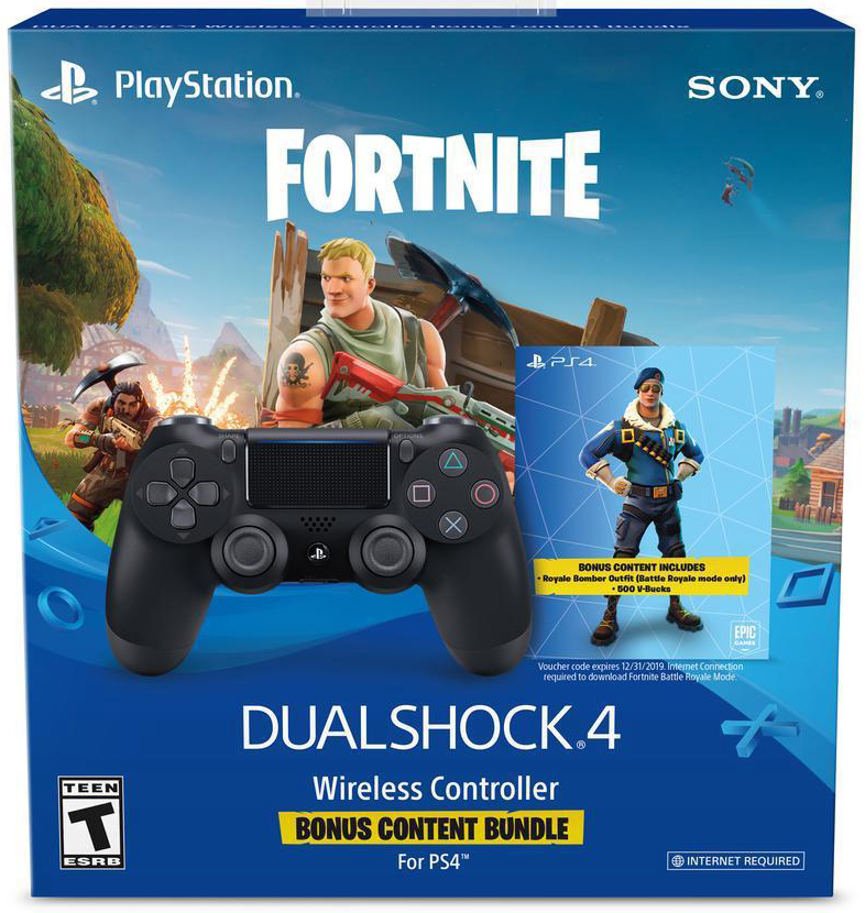 PS4 DualShock 4 Wireless Controller - Fortnite Bonus Content Bundle