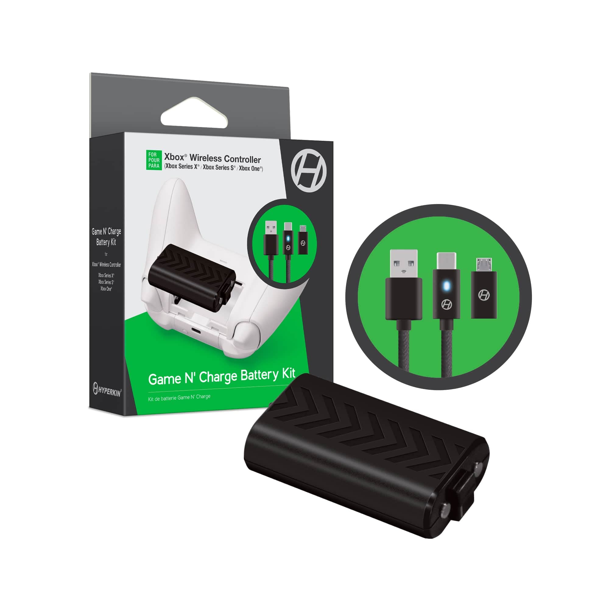 Hyperkin - Game N' Charge Battery Kit for Xbox Series (X3)