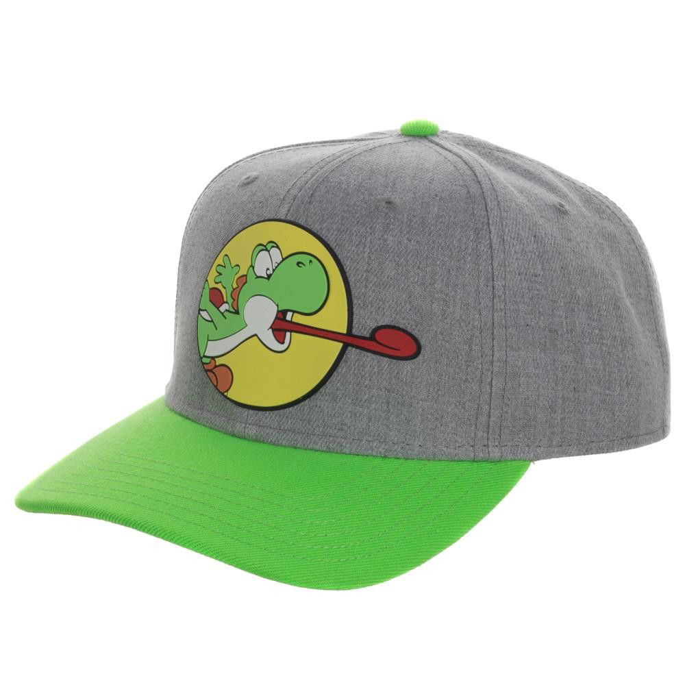 Super Mario Bros - Yoshi Emblem Curved Bill Snapback (D10)