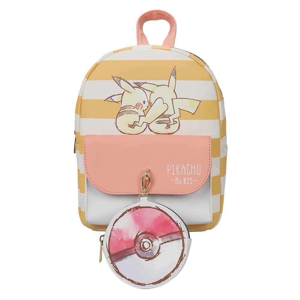 Pokemon - Pikachu and Pokeball Mini Backpack + Coin Purse (E18)