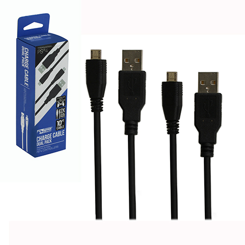 PS4 Micro USB Charge Cable Twin Pak