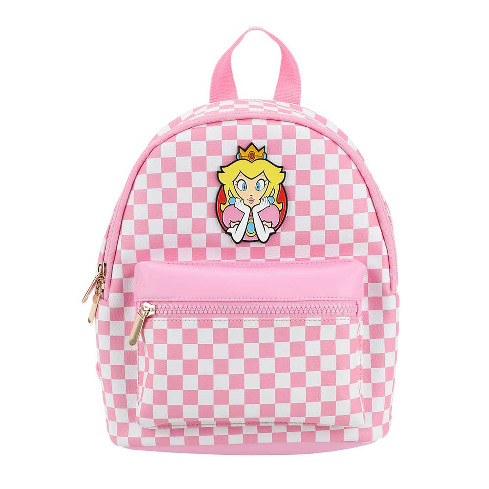 Super Mario Bros - Princess Peach Checkered Mini Backpack (E18)