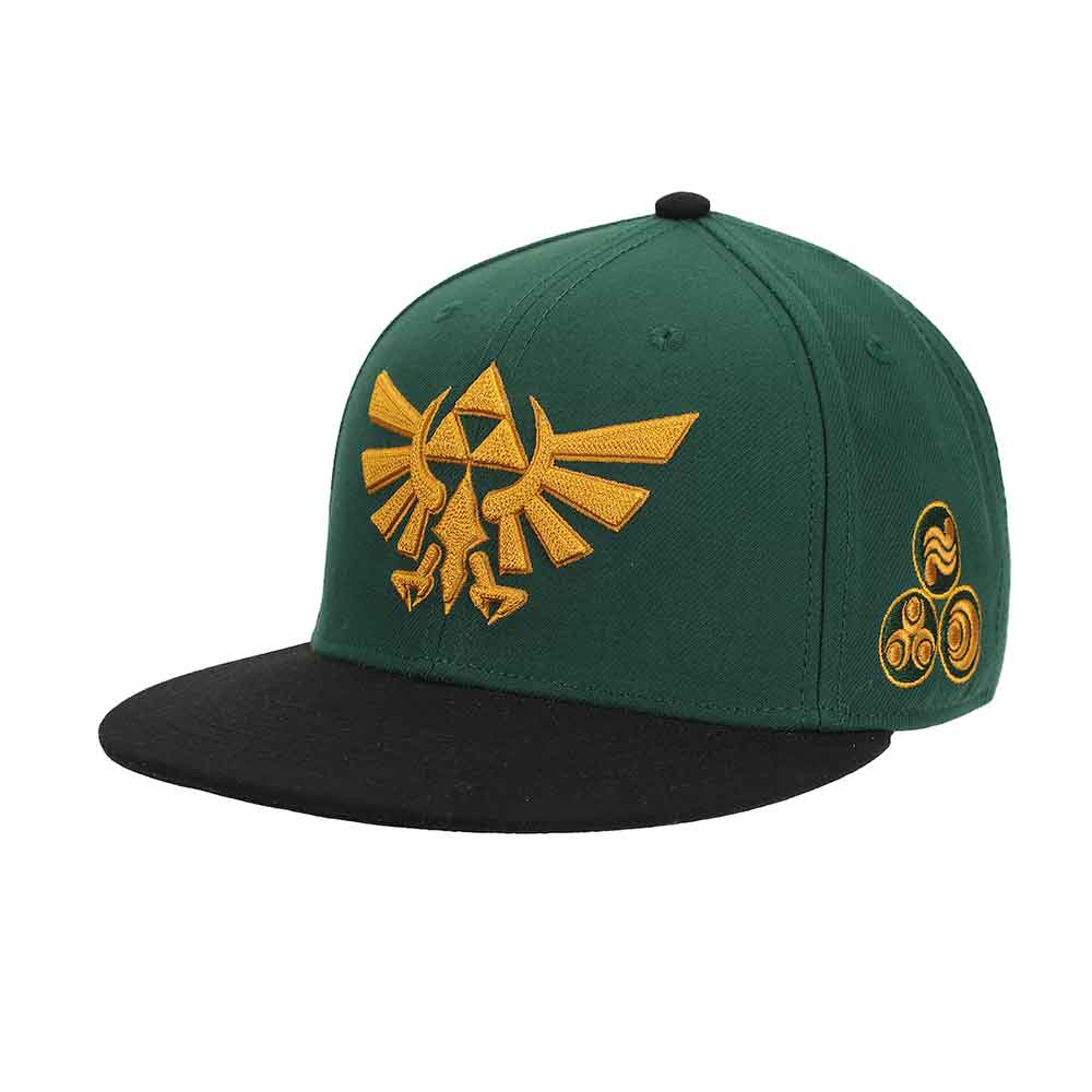 Zelda - Hyrule Crest Embroidered Flat Bill Snapback (D11)